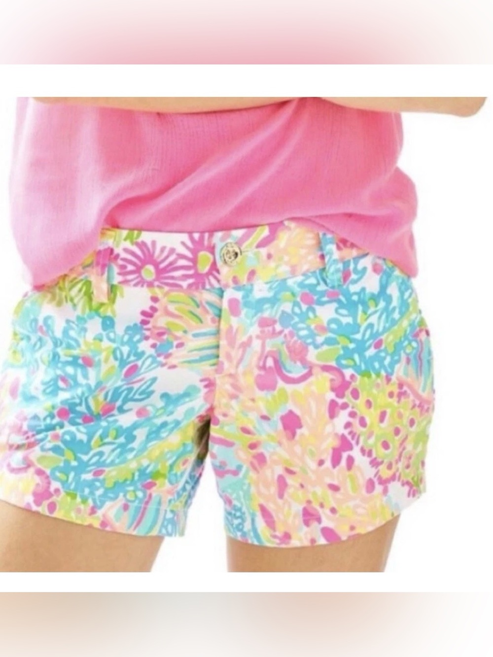Lilly Pulitzer Callahan Shorts in Lovers coral size 14